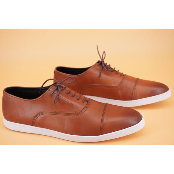 Allen Edmonds Park Avenue Oxford Dress Lace up Sneaker SZ 11.5 New Brown Leather - Picture 6 of 10